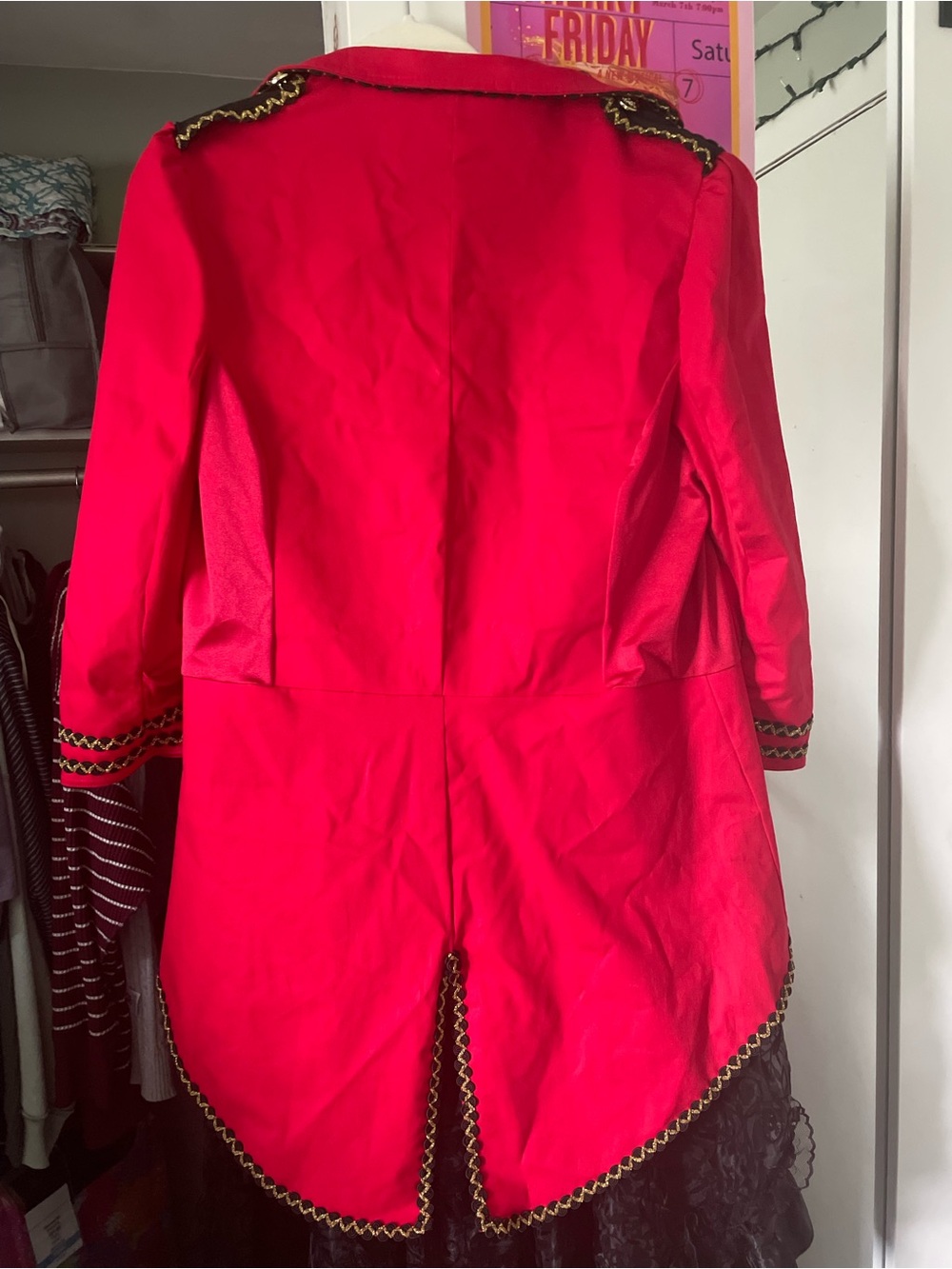Weissman Women’s 2XL Red and Black Ringmaster Style Costume Jacket Dress - Picture 3 of 8